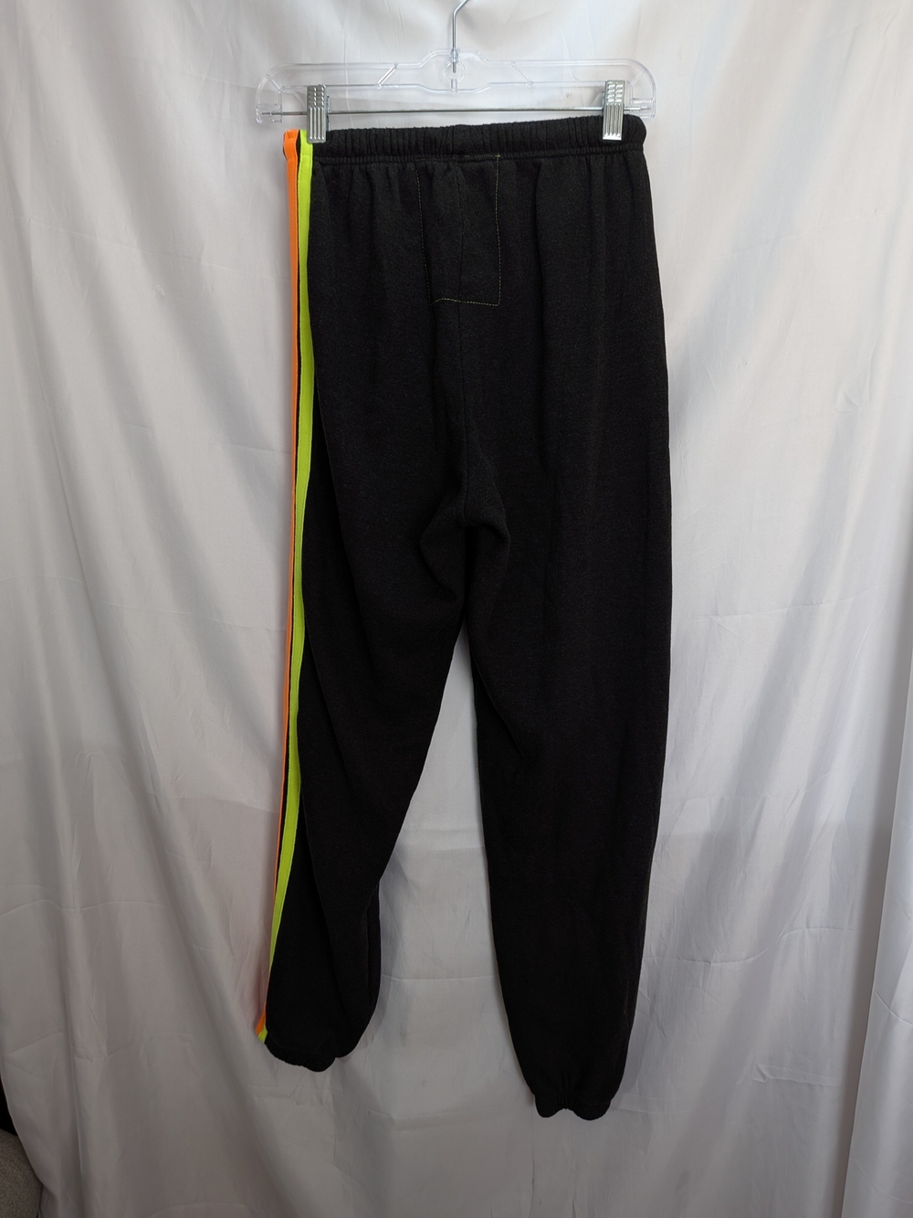 Aviator Nation Rainbow Stripe Sweatpants in Charcoal Black - Size S - Picture 5 of 6